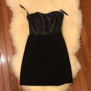 Black strapless dress